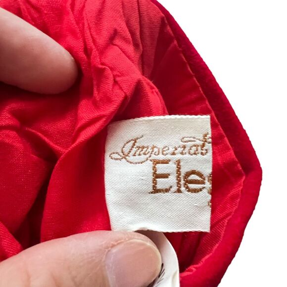 Vtg 1991 Imperial Elegance Wool Needlepoint Santa Christmas Stocking 12" Velvet - Picture 3 of 7